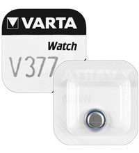 SR66 KNOPFZELLE SILBEROX. 1,55 VOLT, 27 MAH, 6,8X2.6MM (SR626  SG4  377) Varta